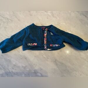 SERGENT MAJOR teal cardigan bolero 9M 71cm